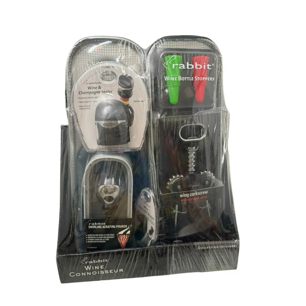 Rabbit Wine Connoisseur Collection Gift Set- New- Sealed- Fast Shipping